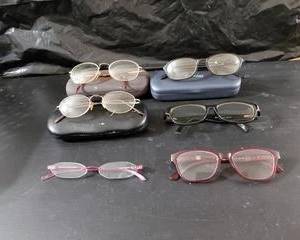Eye Glassware, Readers & Prescription with soft and hard cases.