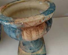 Painted Chalise, clay like material about 4" in height.