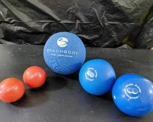 Beach Body, Tae Bo, & Walk Away Weight Balls, clean and in good condition.