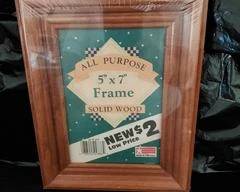 Picture Frame, Solid Wood 5x7.