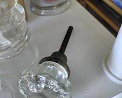 Antique Glass Doorknob, it has a chip.