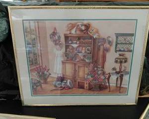 Picture Frames, Gold, Matted, "Second Hand Rose Thrift Store", "A Country Store", & "A Country Dress Store".