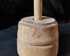 Antique 19th Century Wooden Butter Mold with 4-Leaf Clover Design, still usable if desire or a great kitchen decorative item.