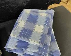 Fullsize sheets, with 2 pillow slips, blue/white.