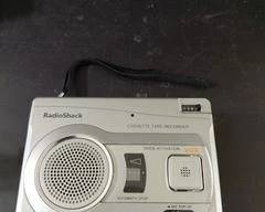 Radio Shack Cassette Recorder, voice activated.