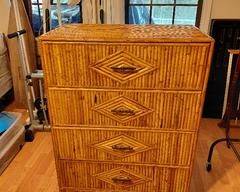 Rattan Vintage Dresser, nice condition.
