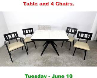 Lot 908 50s Modern Dining Set. Table and 4 Chairs.