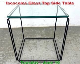 Lot 844 Mid Century Max Sauze Isosceles Glass Top Side Table