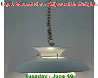 Lot 780 Swedish Saucer Pendant Light Chandelier. Adjustable Height.