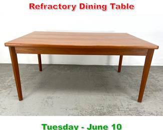 Lot 538 Danish Modern Teak Refractory Dining Table