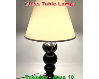 Lot 828 Artist Signed Blown art Glass Table Lamp. 