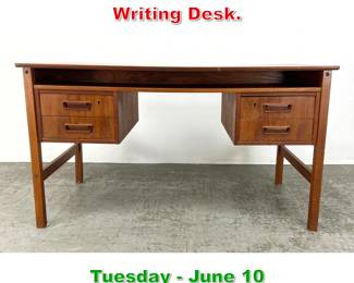 Lot 788 Danish Modern Teak Writing Desk.