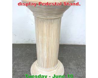 Lot 392 Beached Pencil Reed display Pedestal Stand.