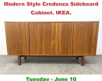 Lot 875 Contemporary Mid Century Modern Style Credenza Sideboard Cabinet. IKEA.