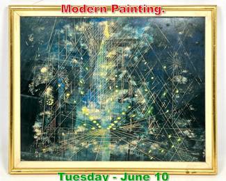 Lot 805 Henry Newman 60 Abstract Modern Painting.