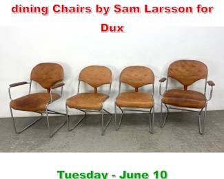 Lot 464 Set of 4 Swedish leather dining Chairs by Sam Larsson for Dux