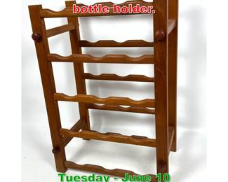 Lot 744 Teak wine rack bottle holder.