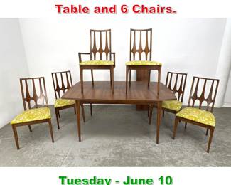 Lot 543 Broyhill Brasilia Dining Set. Table and 6 Chairs.