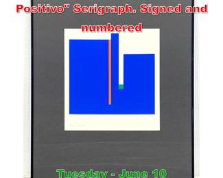 Lot 819 BRUNO MUNARI Negativo Positivo Serigraph. Signed and numbered