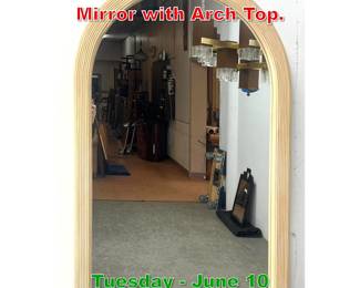Lot 620 Crespi Style Pencil Reed Mirror with Arch Top.