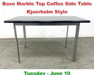 Lot 494 Danish Modern Flat Bar Base Marble Top Coffee Side Table Kjaerholm Style