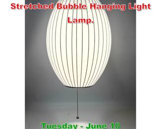 Lot 534 George Nelson style Stretched Bubble Hanging Light Lamp.