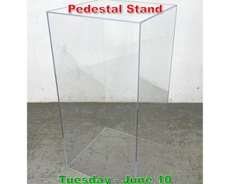 Lot 848 Large Lucite Pedestal Stand