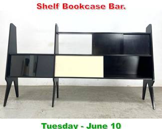 Lot 834 Italian Angular Ponti style Shelf Bookcase Bar.