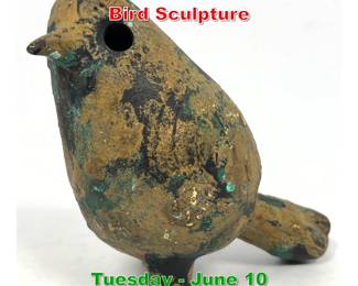 Lot 350 Japanese Cast Iron Bird Sculpture