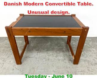 Lot 748 Nordisk AndelsEksport Danish Modern Convertible Table. Unusual design.