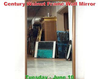 Lot 930 Vintage American Mid Century Walnut Frame Wall Mirror