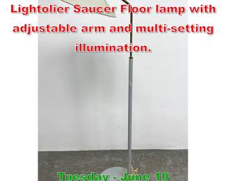 Lot 526 Gerald Thurston for Lightolier Saucer Floor lamp with adjustable arm and multisetting illumination.