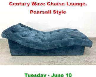 Lot 541 Lightweight 70s Mid Century Wave Chaise Lounge. Pearsall Style