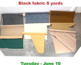 Lot 770 9pc Lot Vintage Fabric. Black fabric 8 yards