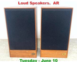 Lot 837 Pair of acoustic Research Loud Speakers. AR