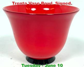 Lot 340 Small Murano Venini Anni Trenta Vase Bowl. Signed.