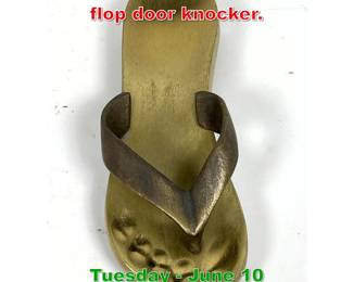 Lot 353 Colby Smith 2004 Brass flip flop door knocker.