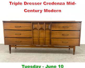 Lot 489 Kent Coffey Perspecta Triple Dresser Credenza MidCentury Modern