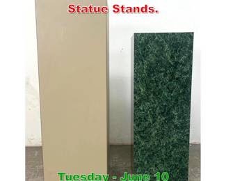 Lot 880 2pcs Laminate Pedestal Statue Stands.