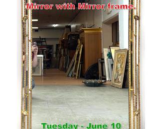 Lot 833 Decorative Gilt Mirror Wall Mirror with Mirror frame.