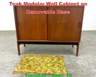 Lot 881 Danish Modern Denmark Teak Modular Wall Cabinet on Removable Base