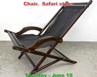 Lot 537 Modernist Folding Sling Chair. Safari style.