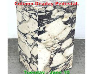 Lot 366 Figured Marble Square Column Display Pedestal.