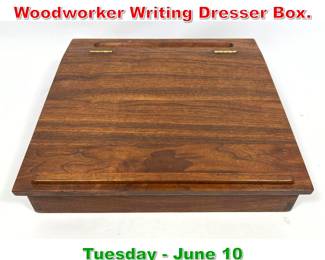 Lot 418 Custom Handmade Woodworker Writing Dresser Box.