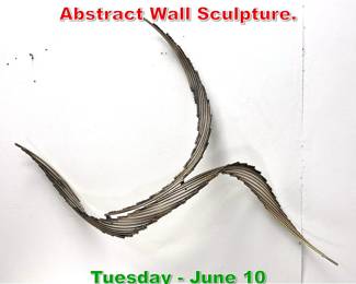 Lot 449 C Jere style Modernist Abstract Wall Sculpture.