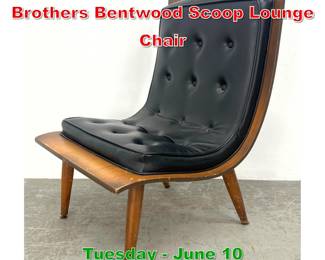 Lot 368 50s Mid Century Carter Brothers Bentwood Scoop Lounge Chair