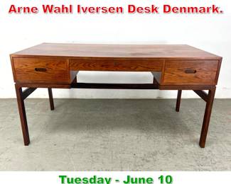 Lot 797 Danish Modern Rosewood Arne Wahl Iversen Desk Denmark.