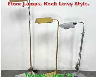 Lot 832 3pcs Adjustable Reading Floor Lamps. Koch Lowy Style.