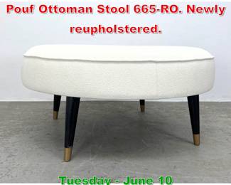 Lot 540 Oversized Adrian Pearsall Pouf Ottoman Stool 665RO. Newly reupholstered.