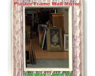 Lot 528 Decorator Painted Textured Plaster Frame Wall Mirror.